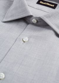 Paul Stuart Cotton and Cashmere Solid Dress Shirt, thumbnail 2