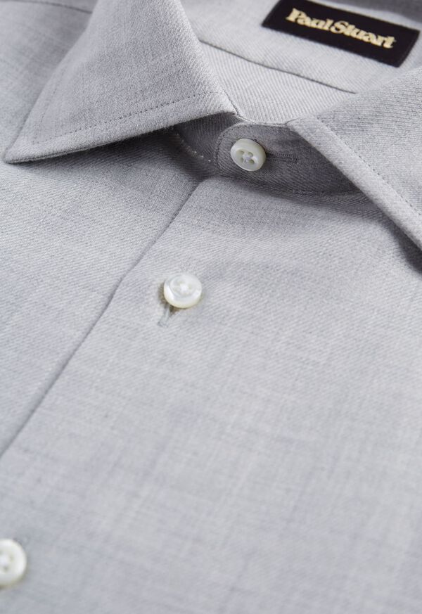 Paul Stuart Cotton and Cashmere Solid Dress Shirt, image 2