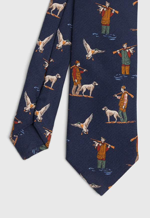 Paul Stuart Hunting Scene Silk Tie, image 1