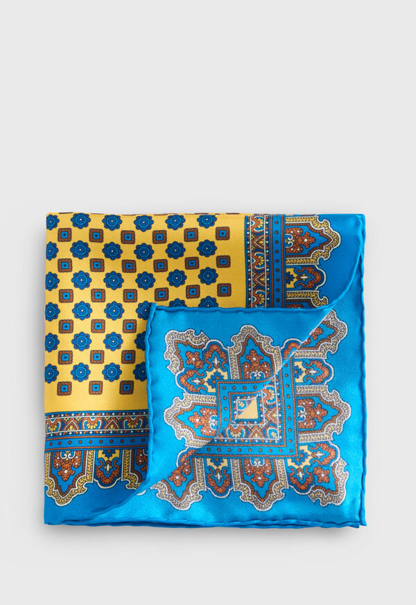 Paul Stuart Medallion Print Pocket Square, image 1