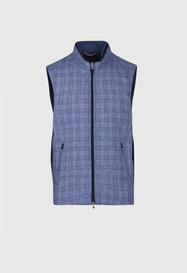 Paul Stuart Linen Plaid Vest, image 1