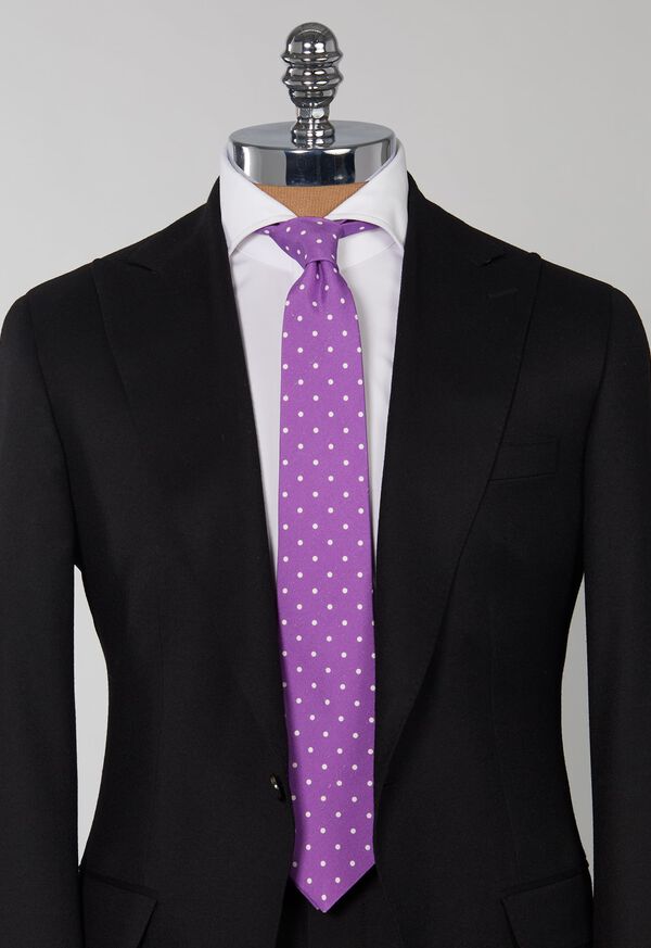 Paul Stuart Silk Shantung Dot Tie, image 2