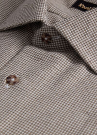 Paul Stuart Brushed Cotton Houndstooth Sport Shirt, thumbnail 2