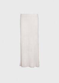 Paul Stuart Knit Ribbed Midi Cashmere Skirt, thumbnail 1