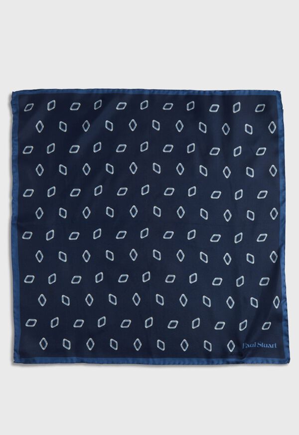 Paul Stuart Printed Silk Tossed Diamond Pocket Square, image 2