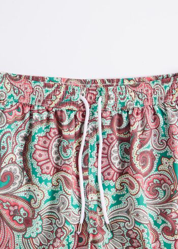 Paul Stuart Paisley Print Swim Trunk