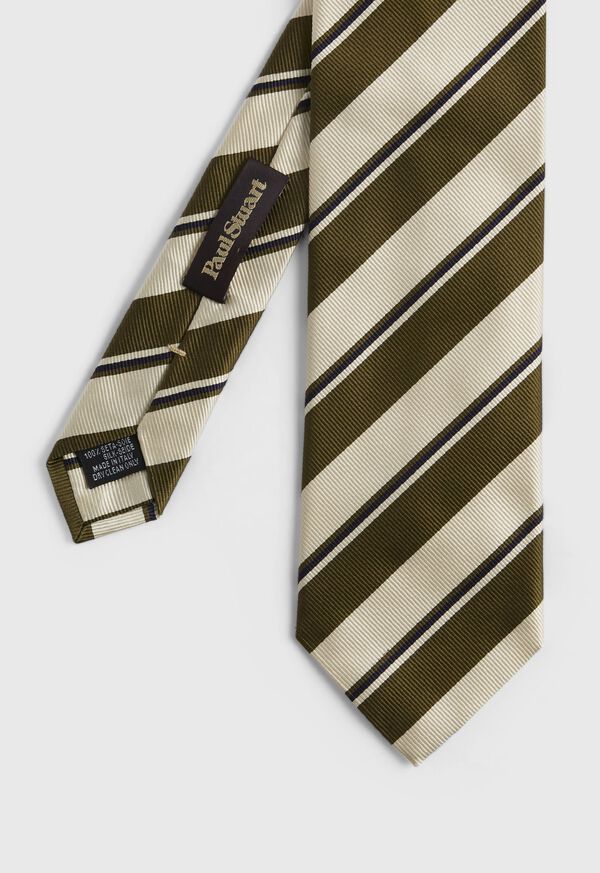 Paul Stuart Two Color Repp Stripe Tie, image 1