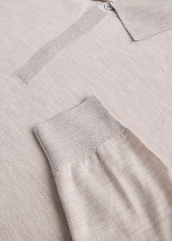 Paul Stuart Cashmere & Silk Long Sleeve Polo