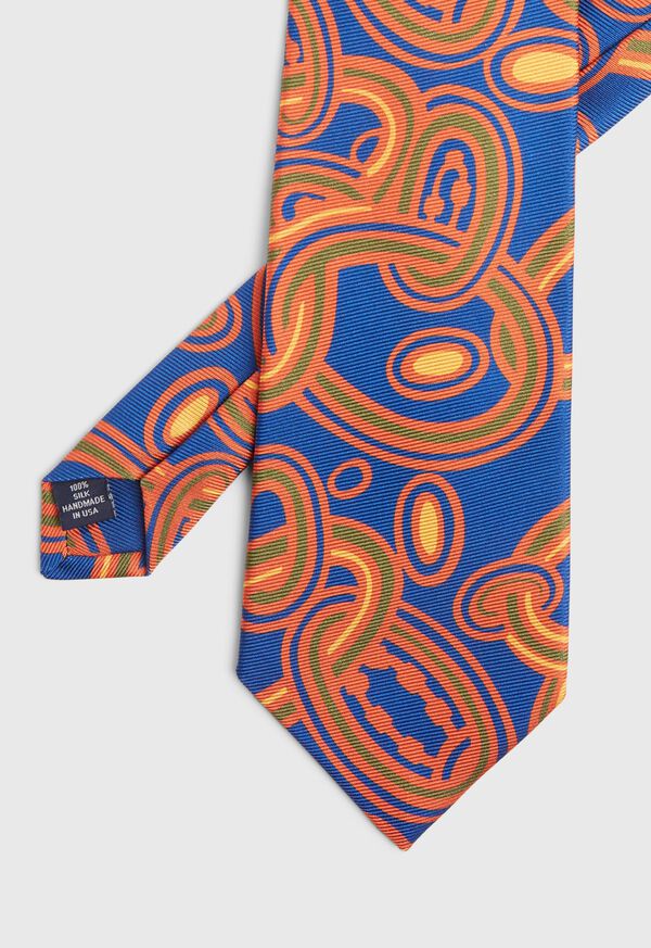 Paul Stuart Oval Deco Print Silk Tie, image 1