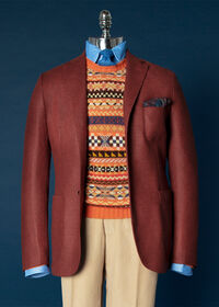 Paul Stuart Red Shetland Wool Soft Jacket, thumbnail 1