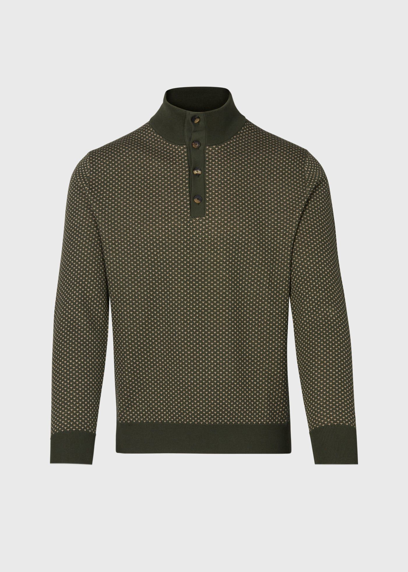 Button Mock Neck Sweater