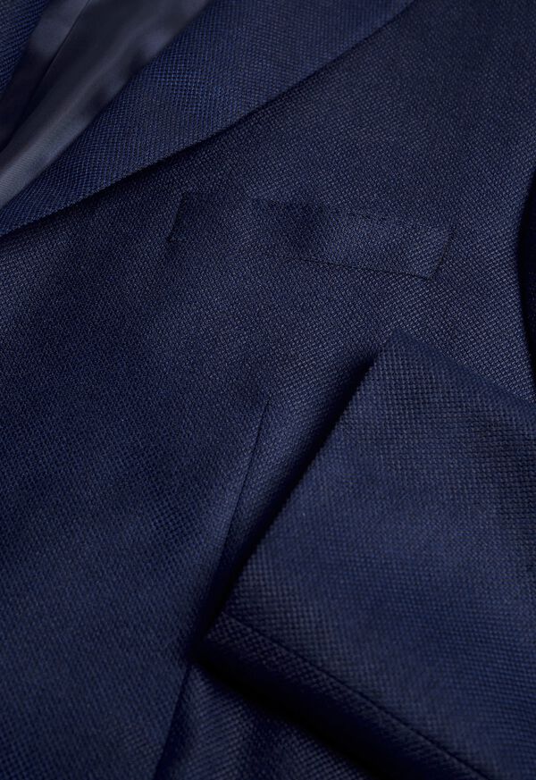 Paul Stuart Navy Hopsack Cashmere Silk Blazer, image 2