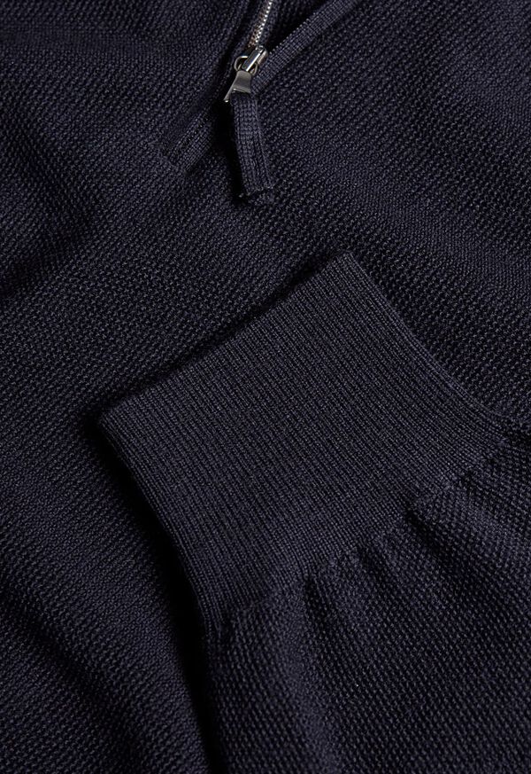Paul Stuart Rice Stitch Quarter Zip Sweater, image 2