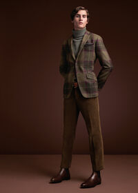 Paul Stuart Olive and Burgundy Plaid Wool Sport Jacket, thumbnail 2