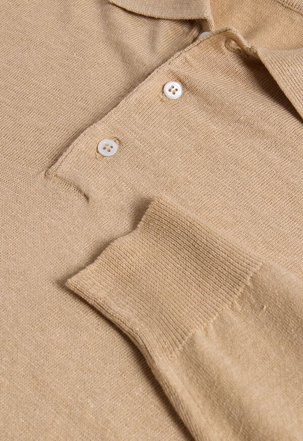 Paul Stuart Linen & Cotton Long Sleeve Polo, image 2