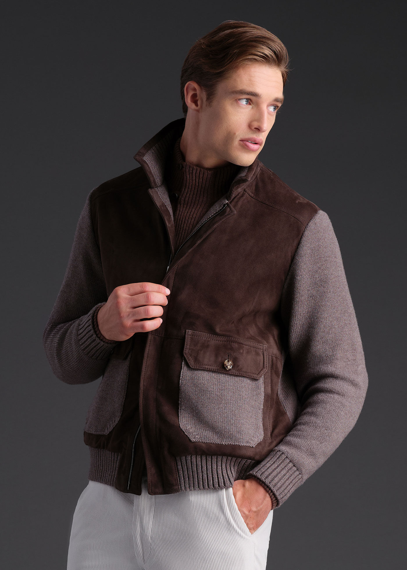 Wool suede jacket new arrivals