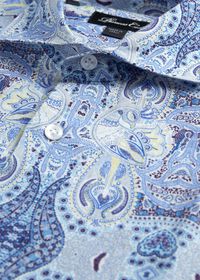 Paul Stuart Printed Paisley Linen Sport Shirt, thumbnail 3
