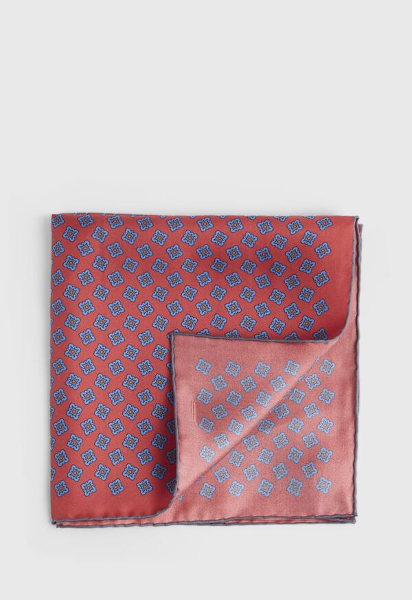 Paul Stuart Printed Silk Tossed Geometric Pocket Square, image 1