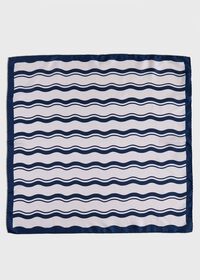 Paul Stuart Silk Horizontal Wave Bandana, thumbnail 2
