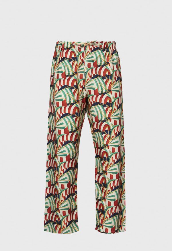Paul Stuart Silk Sailboat Printed Pajama, image 3