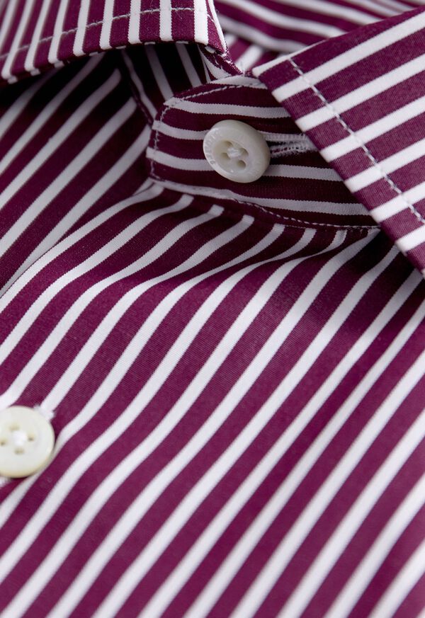 Paul Stuart Silky Cotton Stripe Sport Shirt, image 2