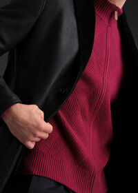 Paul Stuart Wool and Cashmere Zip Jacquard Cardigan, thumbnail 2