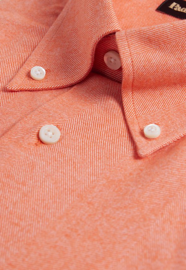 Paul Stuart Cotton Flannel Herringbone Sport Shirt, image 2