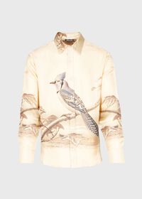 Paul Stuart Silk Bird Print Shirt, thumbnail 1