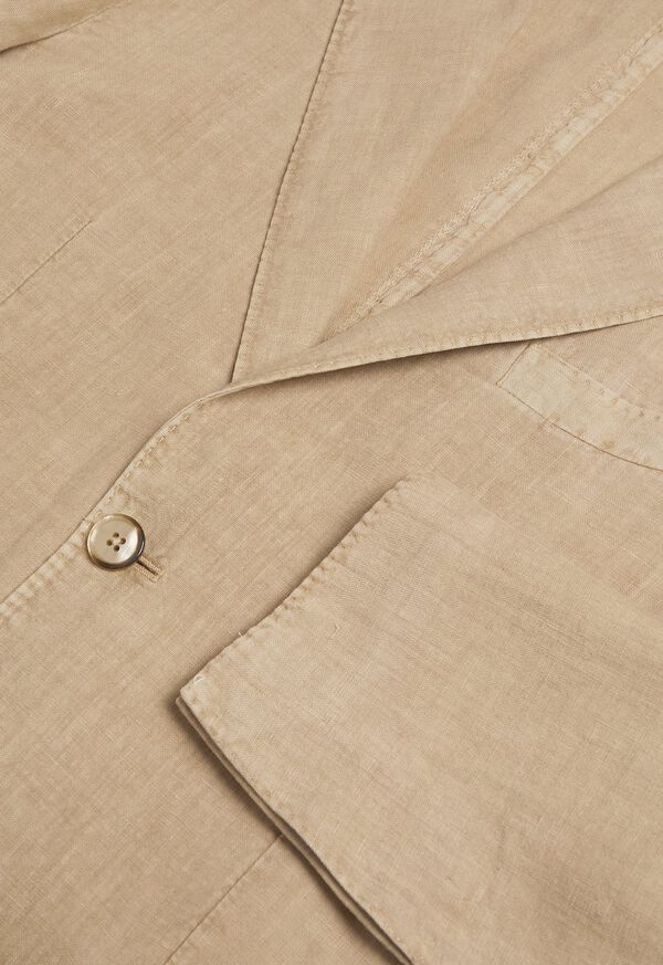 Paul Stuart Phineas Cole Khaki Solid Linen Suit, image 2