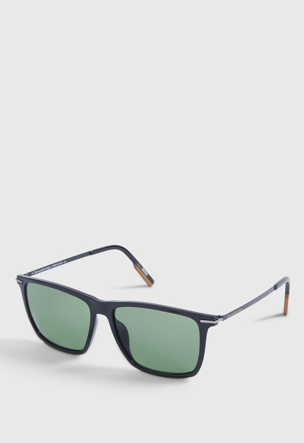 Paul Stuart ZEGNA Shiny Black Sunglasses, image 2