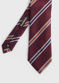 Paul Stuart Woven Silk Textured Stripe Tie, thumbnail 1