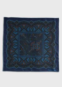 Paul Stuart Micro Paisley Print Pocket Square, thumbnail 2