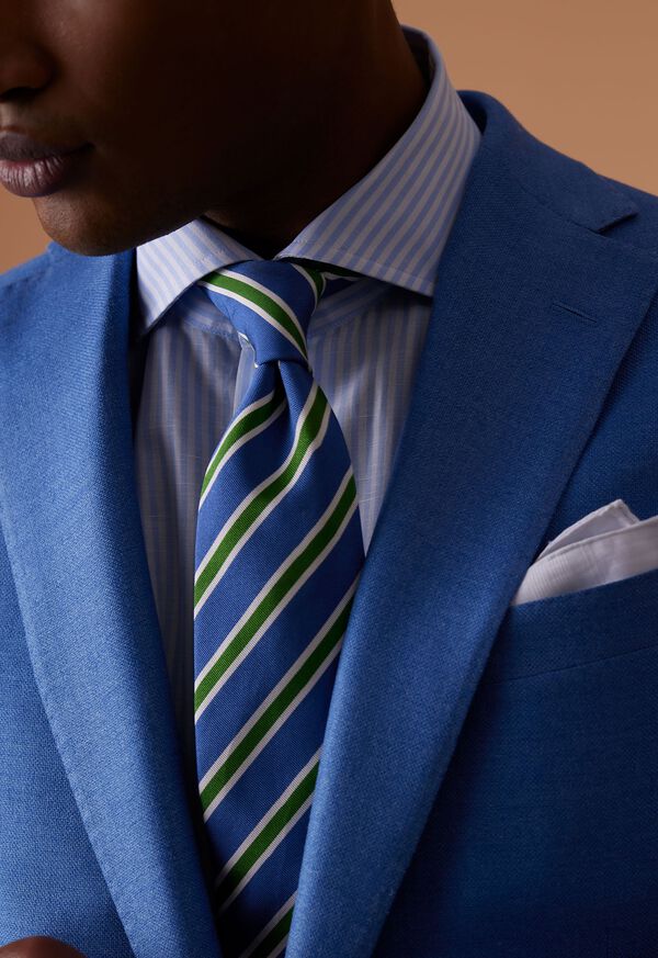 Paul Stuart Bengal Stripe Cotton & Linen Sport Shirt, image 4