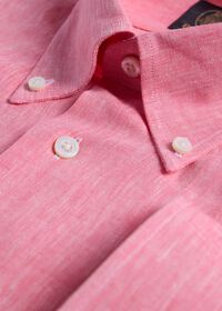 Paul Stuart Linen Logo Sport Shirt, thumbnail 2