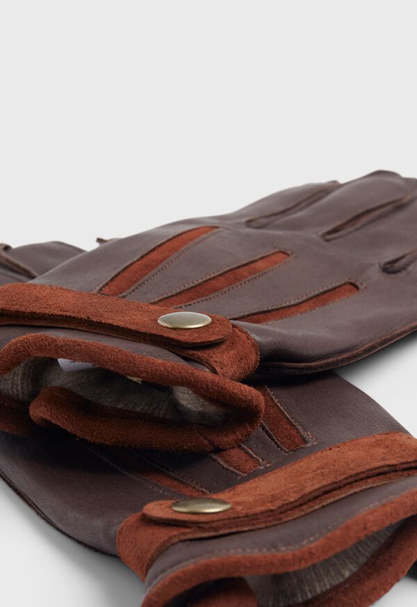 Paul Stuart Deerskin Gloves with Contrast Belt and Trim, image 2