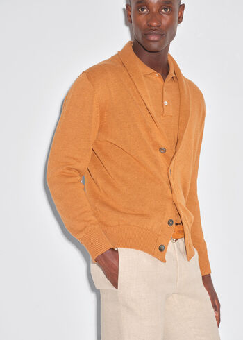 Paul Stuart Linen & Cotton Long Sleeve Polo