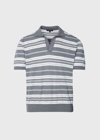 Paul Stuart Cotton Knit Open Collar Shirt, thumbnail 1