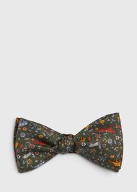 Paul Stuart Wool Animal Print Bow Tie, thumbnail 1