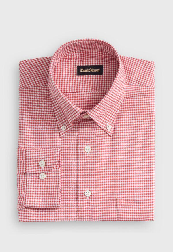 Paul Stuart Gingham Check Oxford Sport Shirt, image 1