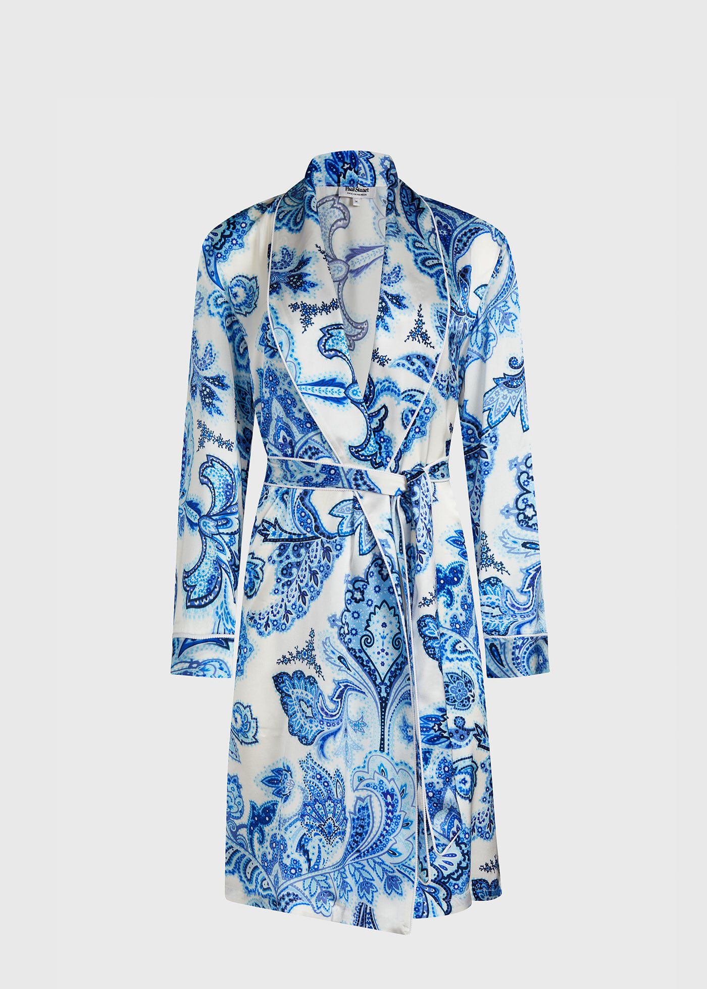 paisley silk robe