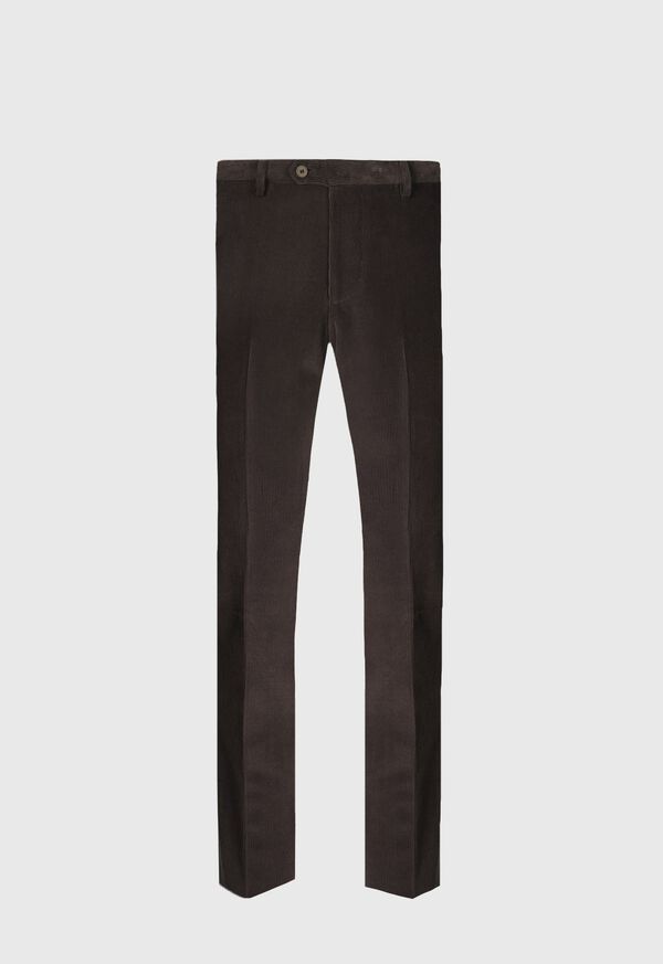 Paul Stuart Suede Trimmed Corduroy Trouser, image 1