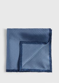 Paul Stuart Printed Silk Houndstooth Pocket Square, thumbnail 1