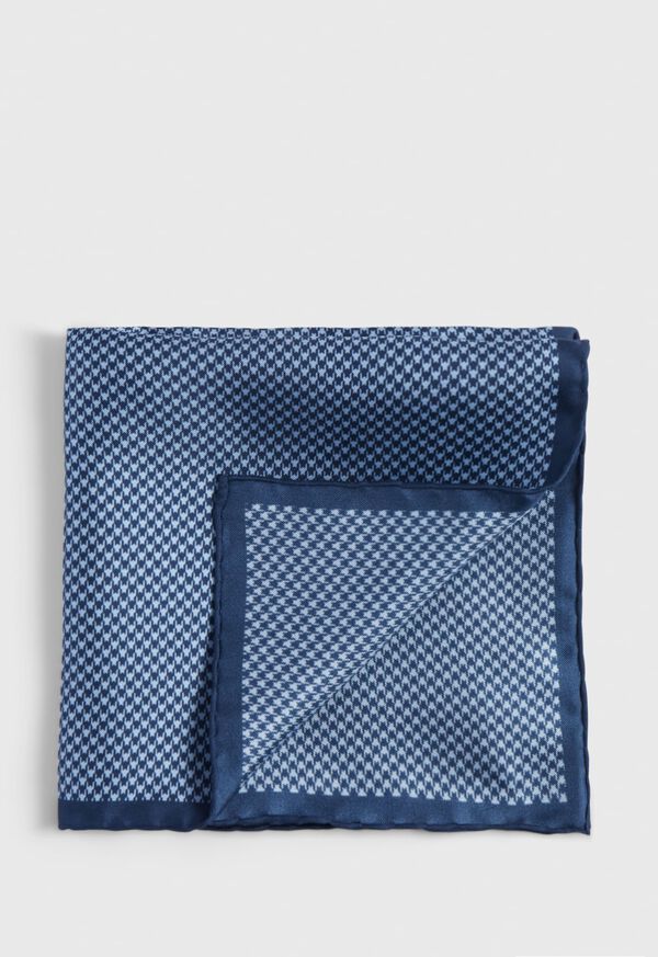 Paul Stuart Printed Silk Houndstooth Pocket Square, image 1