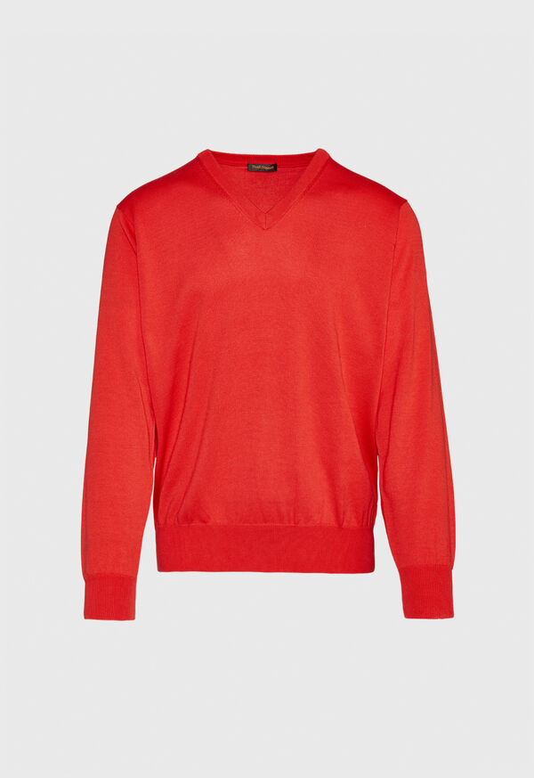 Paul Stuart Pima Cotton V-Neck Sweater, image 2