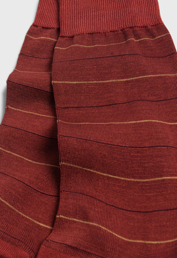 Paul Stuart Cotton Horizontal Stripe Sock, image 3