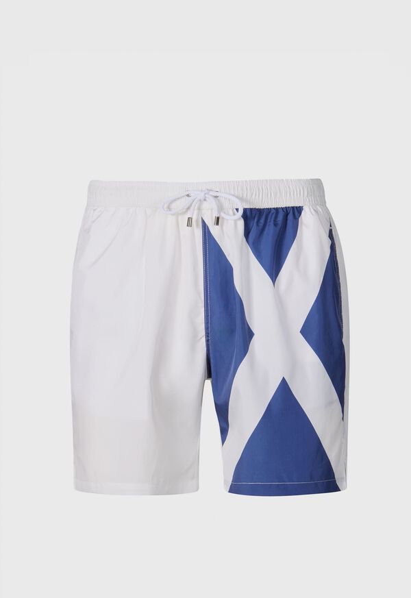 Paul Stuart Printed Flag Swim Shorts, image 1