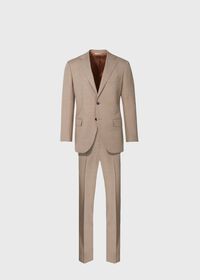 Paul Stuart Mélange Tan All Year Wool Suit, thumbnail 1