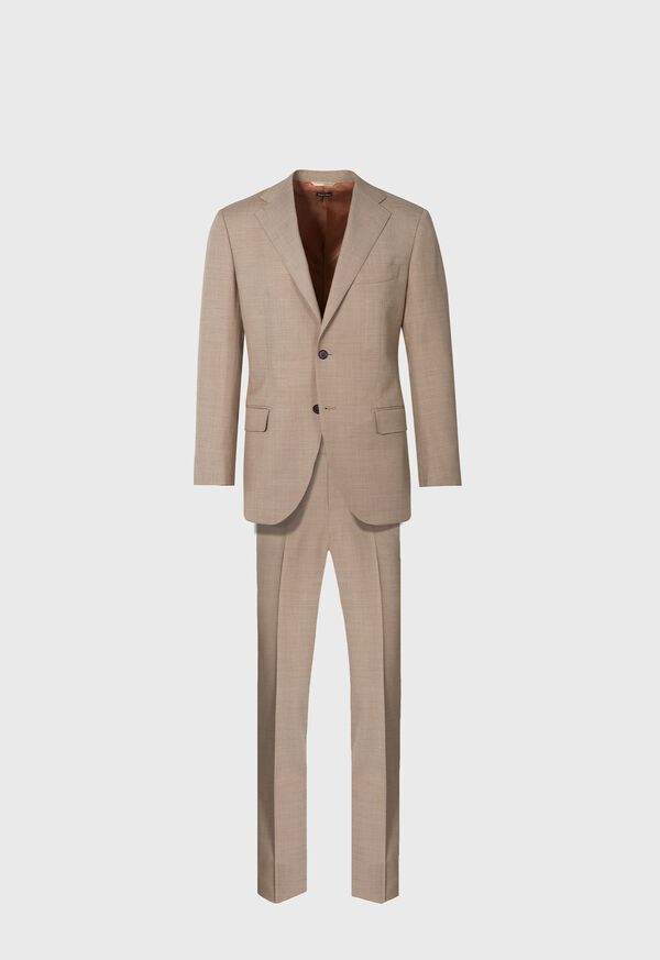 Paul Stuart Mélange Tan All Year Wool Suit, image 1