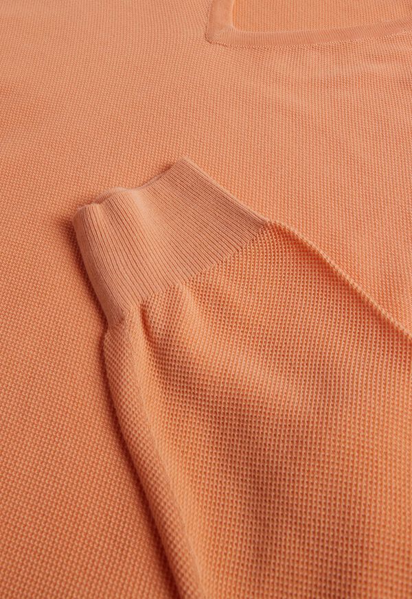 Paul Stuart Cotton Piqué V-Neck Sweater, image 2