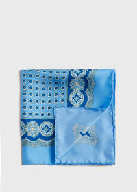 Paul Stuart Silk Twill Medallion Pocket Square, thumbnail 1